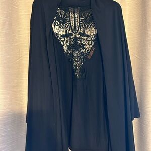 Black Lace Detail Top